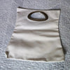 Borsa Piattina Simil Gherardini Bianco Lucido