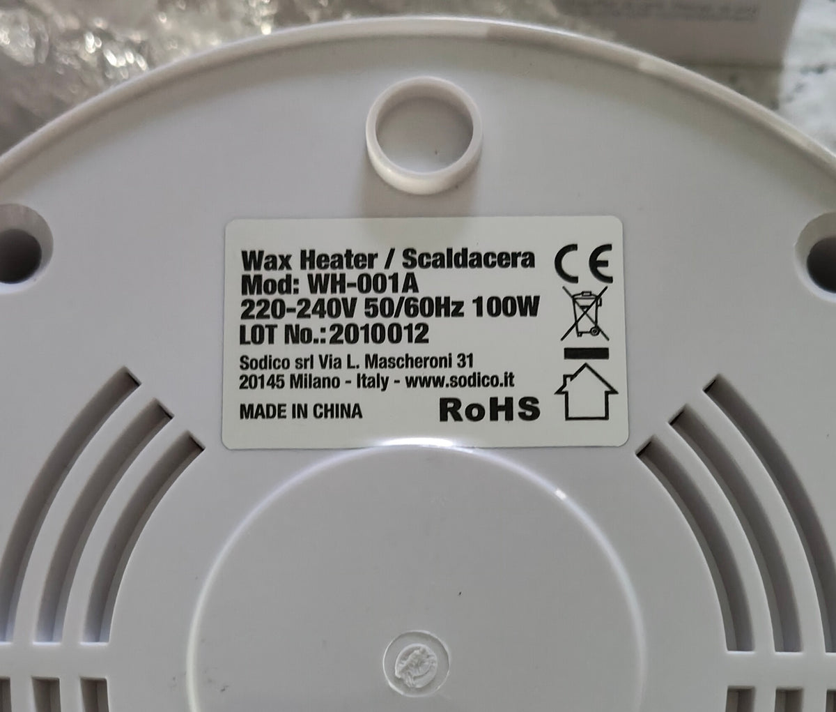 Fornello Scaldacera Wax Heater Naturaverde + Spatole Stendicera
