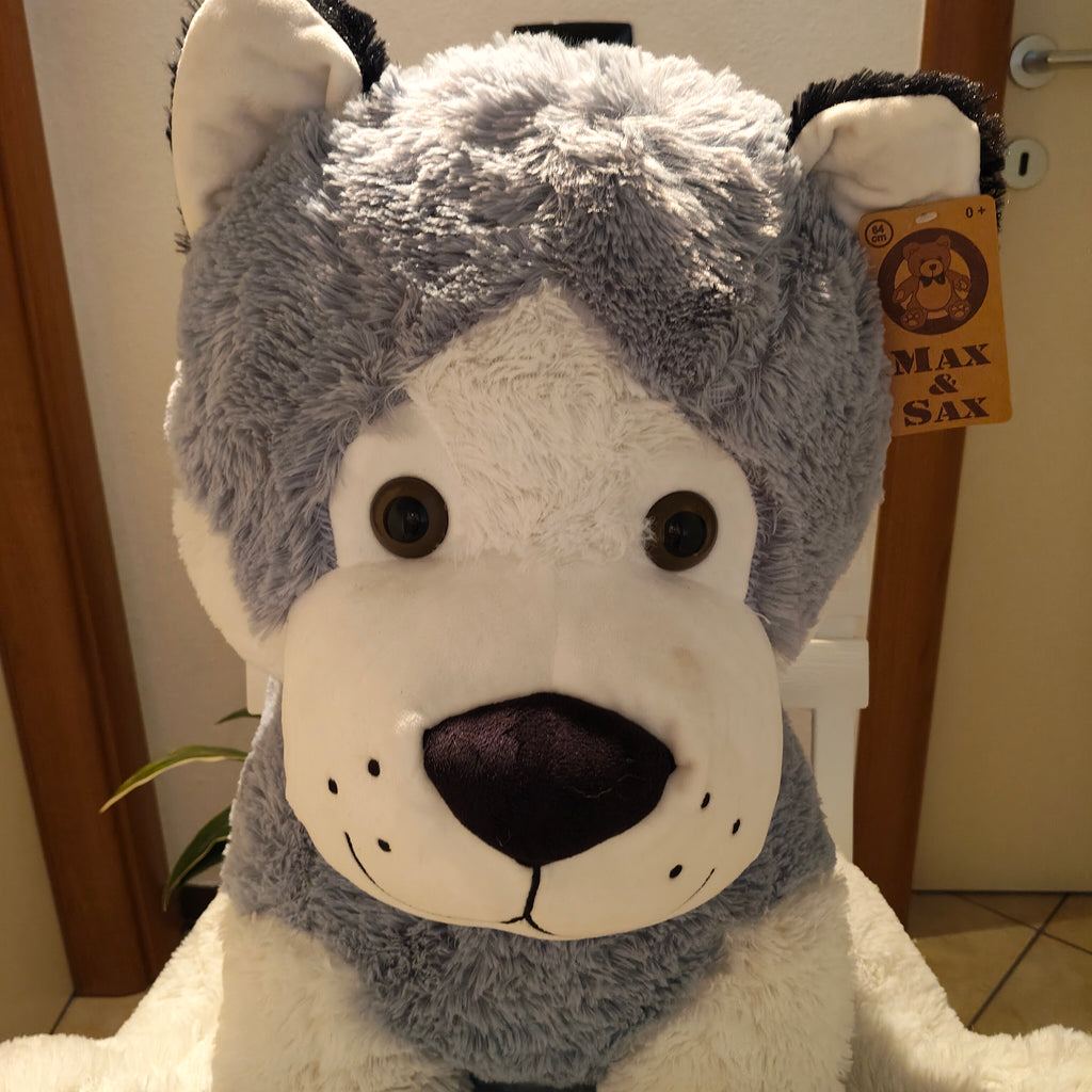 Peluche Cane Husky Gigante Max & Sax 64cm