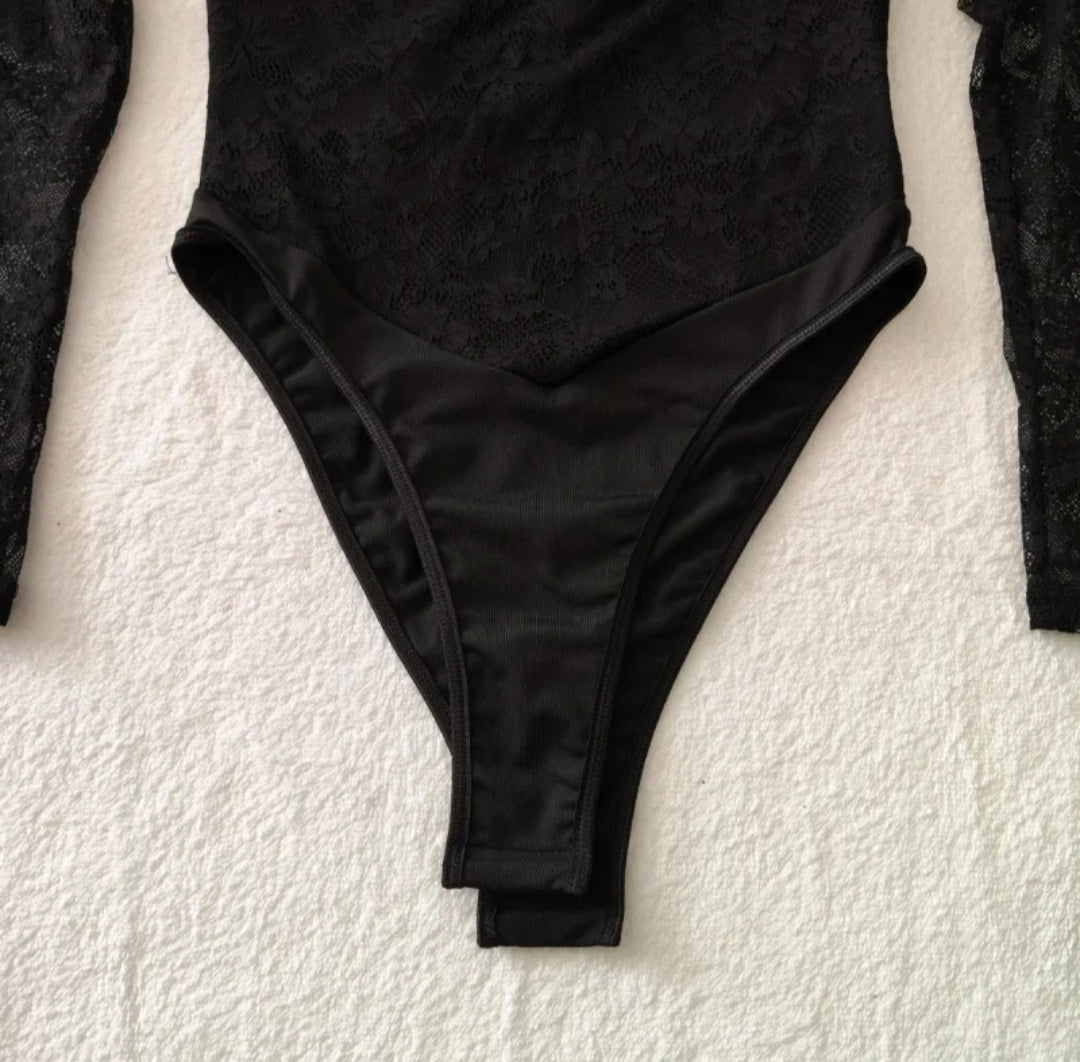 Body SHEIN 
Pizzo Nero Donna 
Taglia S