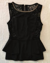 Top Corto  Pizzo Nero Donna  Misura S