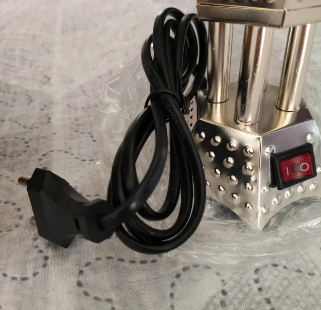 Bruciatore Incensi Elettrico 
Argento Emirates Arabi Uniti Nuovo !