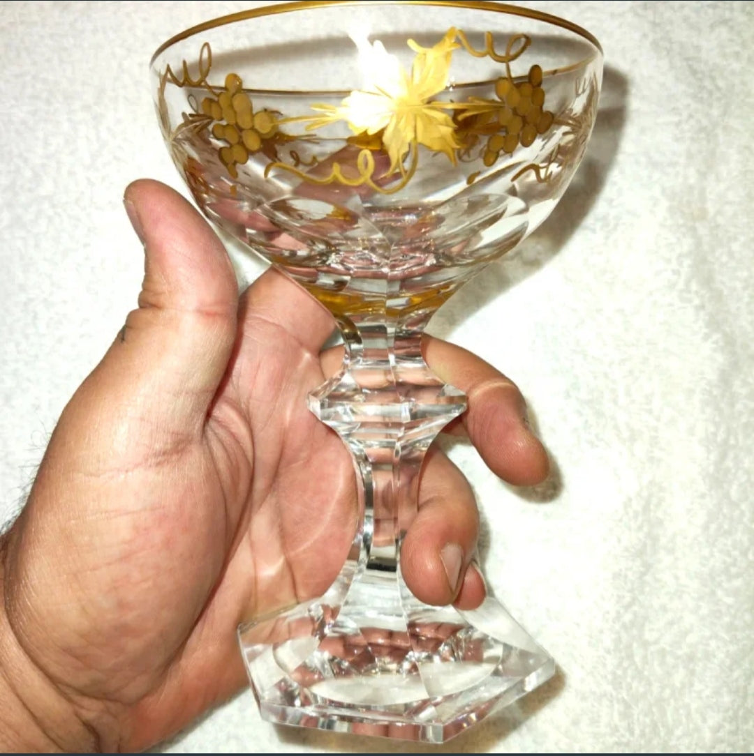 Calice Moser Cristallo e Oro Zecchino 24K