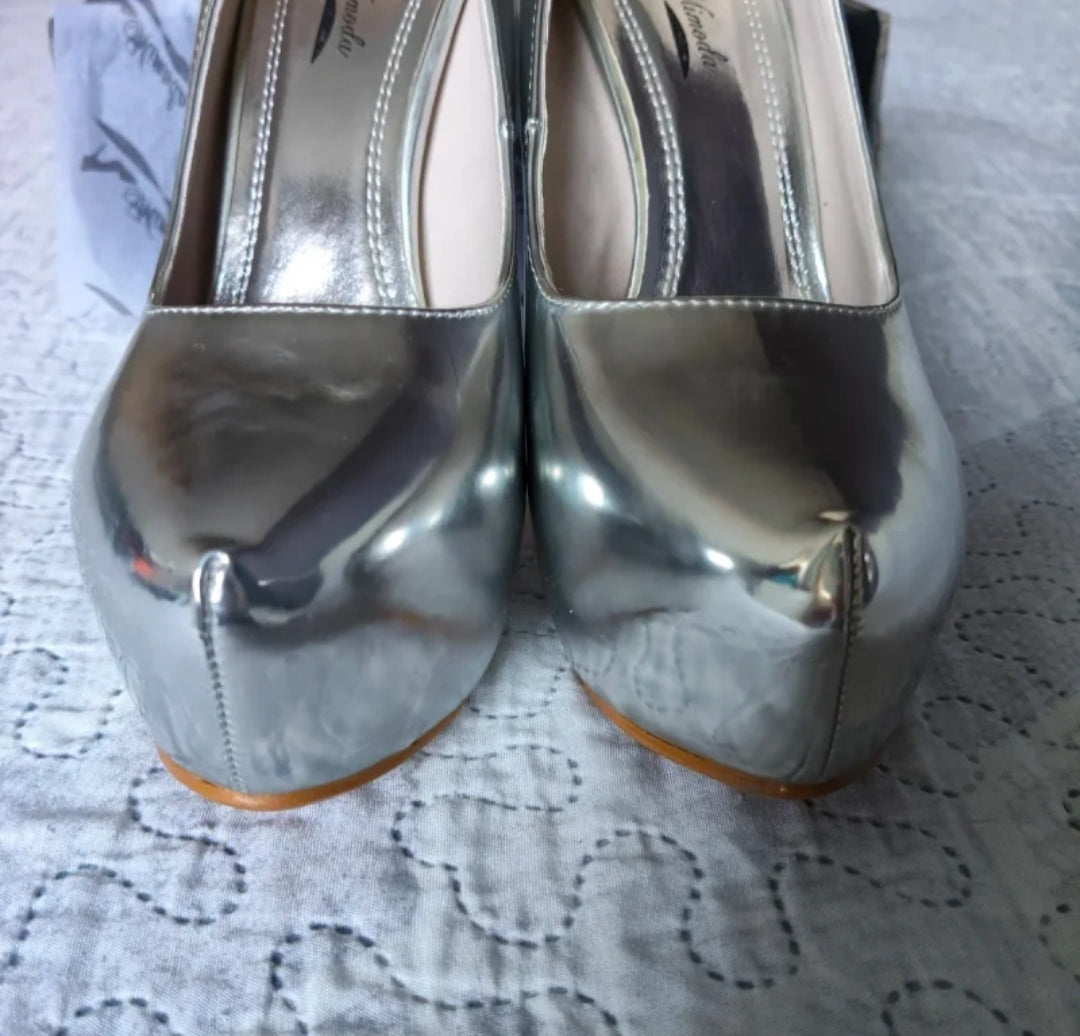 Mimoda  Décolleté Tacco 13  
Argento Specchio Misura 38