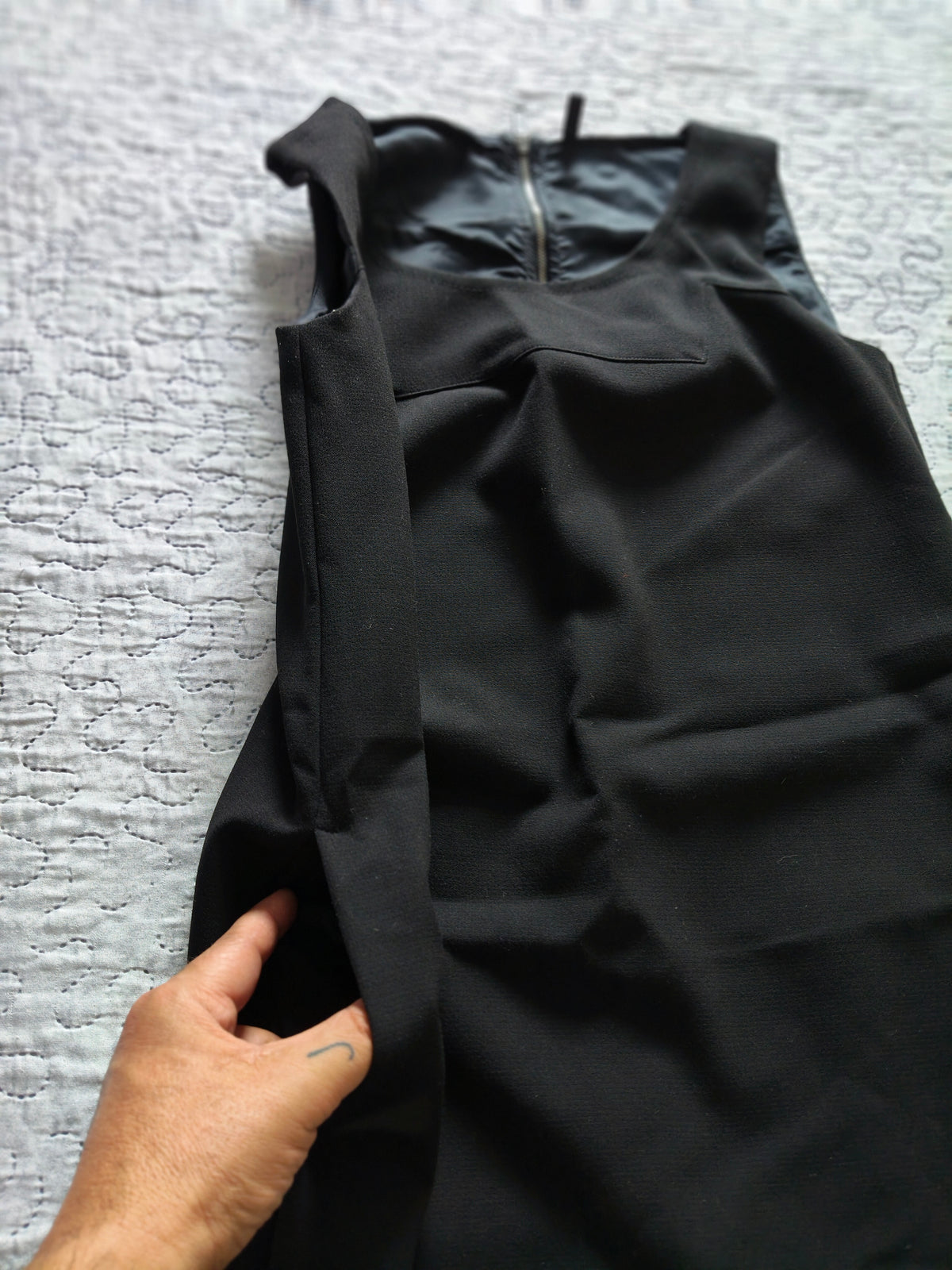 Vestito Benetton Nero Taglia M Con Zip