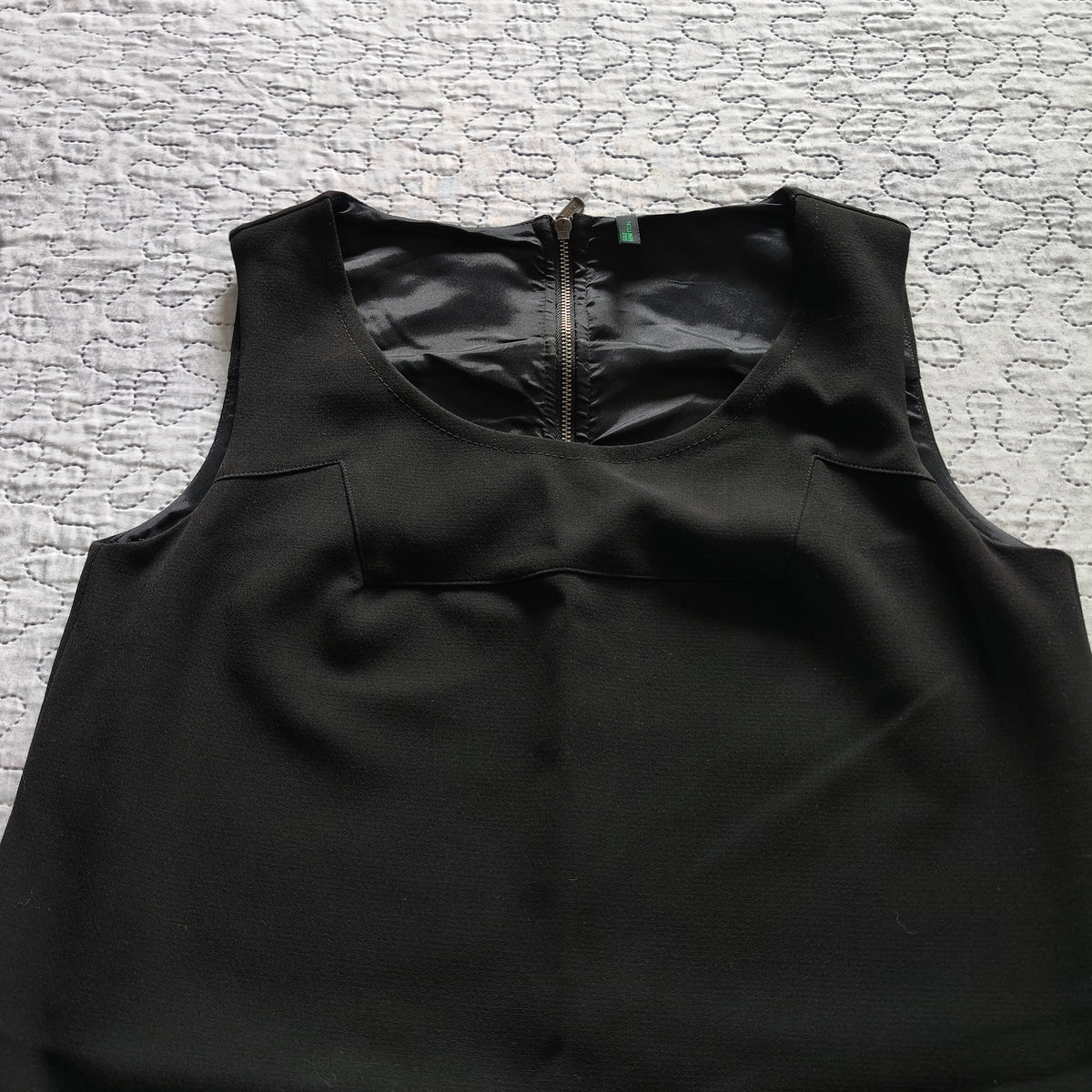 Vestito Benetton Nero Taglia M Con Zip