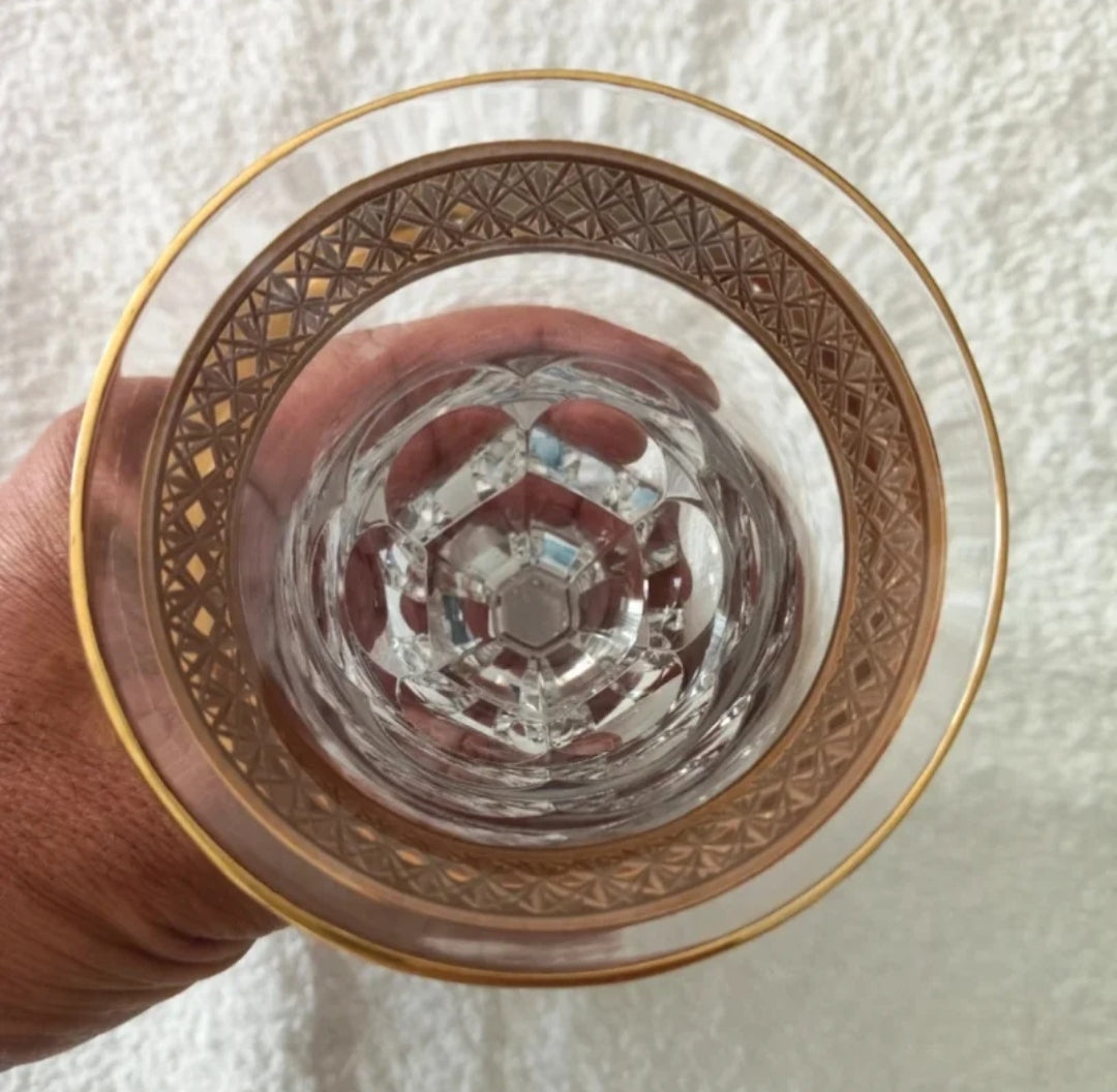 Saint-Louis Calice Cristallo Puro e Oro Zecchino Firmato