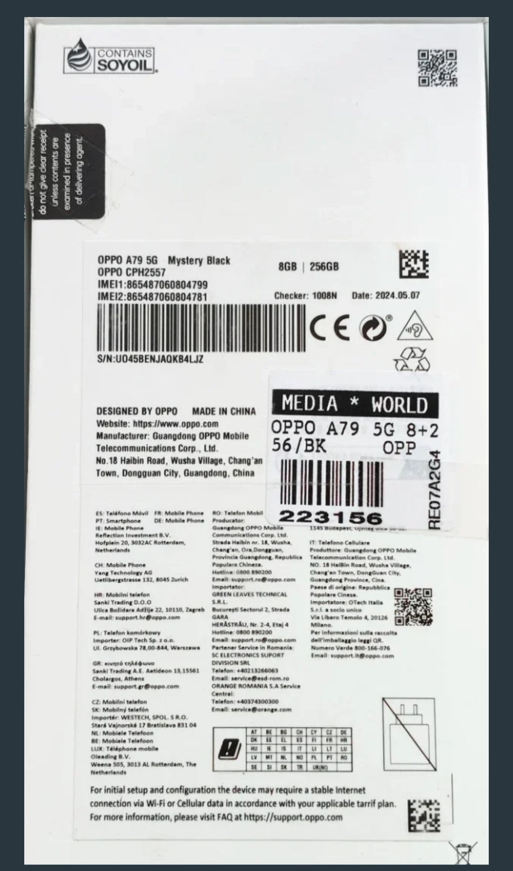 Telefono Cellulare OPPO A79 5G 256GB 
Come Nuovo !
Usato Pochissimo !