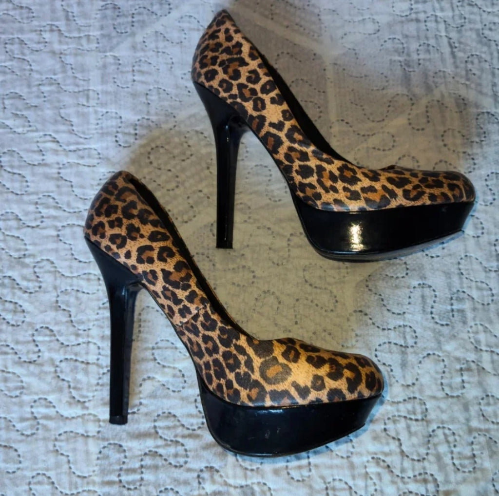 Tally Weijl Scarpe Décolleté Donna Leopardate Tacco 13 Misura 39