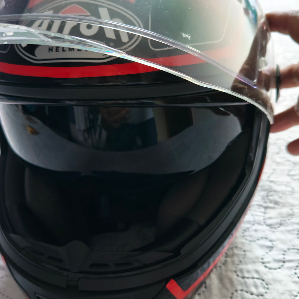 Casco Integrale Airoh Movement S Faster Rosso e Nero Lucido