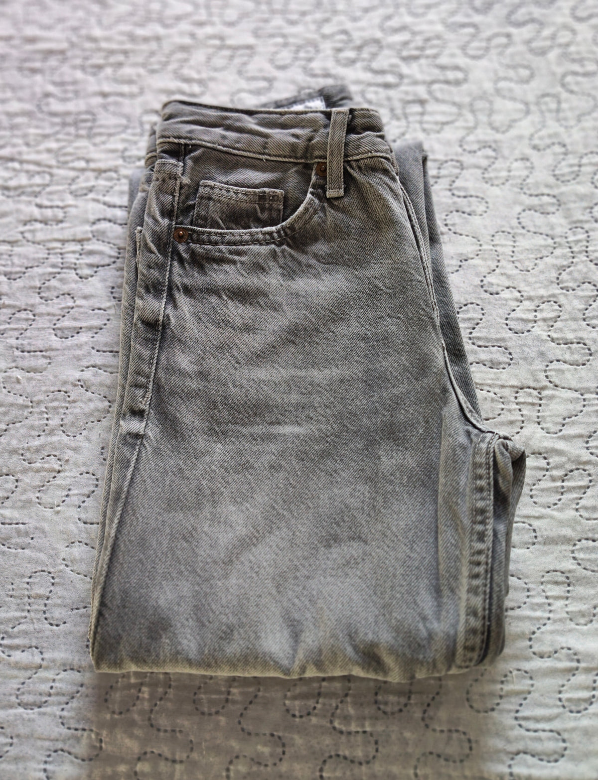 Jeans Zara Grigio Chiaro Taglia 38