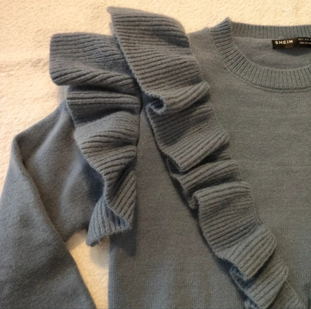 SHEIN 
Maglione con volant donna 
Taglia S