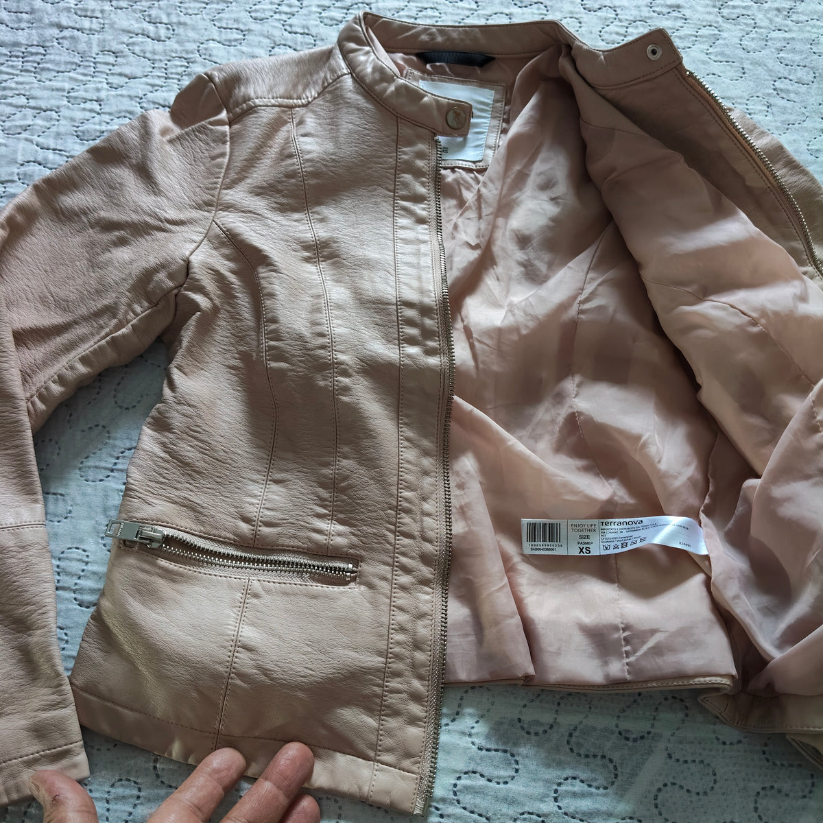 Giubbotto similpelle Terranova rosa taglia XS