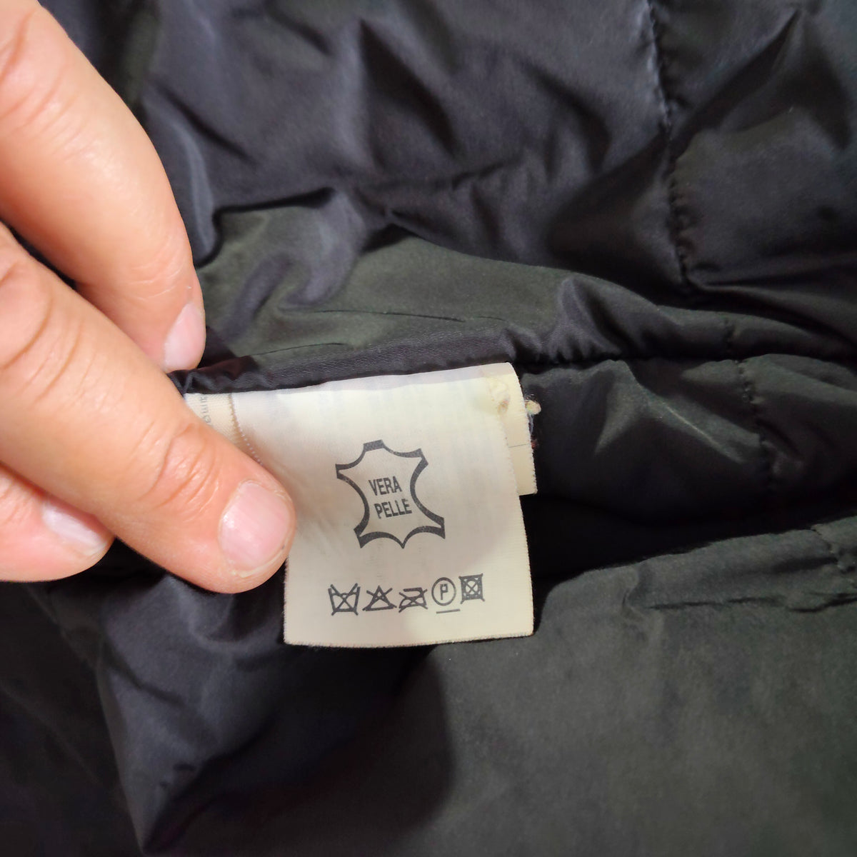 Mabrun Cappotto in Pelle Morbida Uomo Marrone Con Vera Pelliccia di Visone