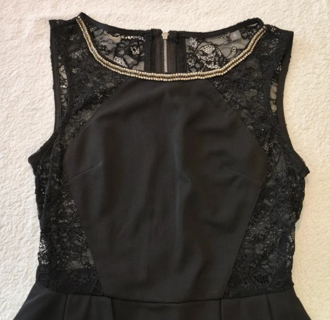 Top Corto  Pizzo Nero Donna  Misura S