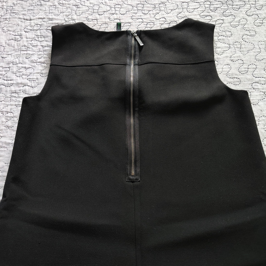 Vestito Benetton Nero Taglia M Con Zip