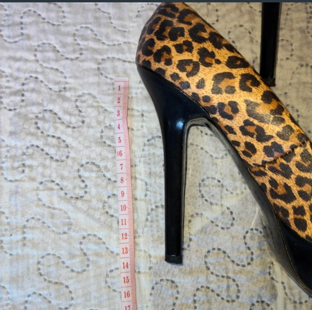 Tally Weijl Scarpe Décolleté Donna Leopardate Tacco 13 Misura 39
