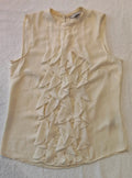 H&M  Magliettina Smanicata Donna Beige Misura S