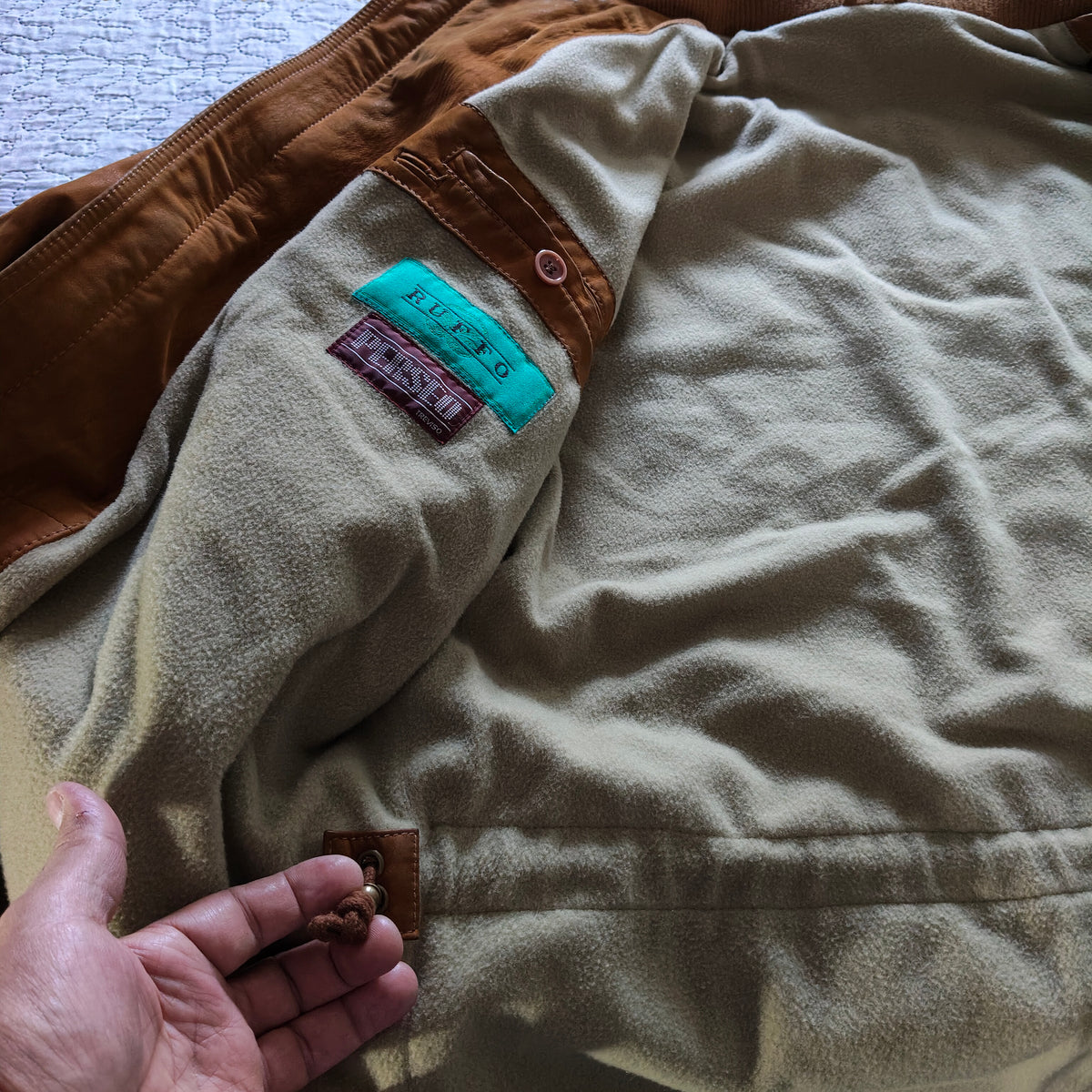 Giacca/Giubbotto Ruffo Montgomery Vintage Pelle Tg 52