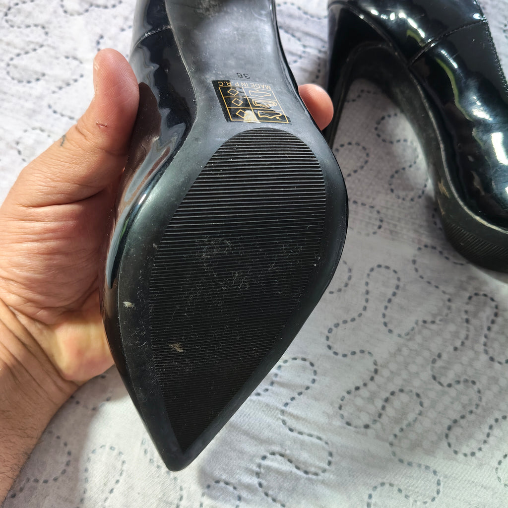 Scarpe Décolleté Fersini Nero Lucido 
Tg 38 Tacco  12