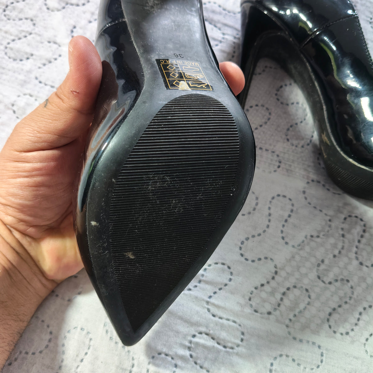 Scarpe Décolleté Fersini Nero Lucido 
Tg 38 Tacco  12