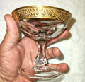 Coppa Champagne Moser in Cristallo e Oro 24K