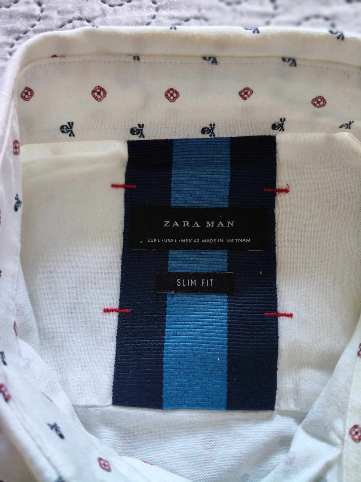 Camicia Zara Man Misura L 
Fantasia Piccola Doppia