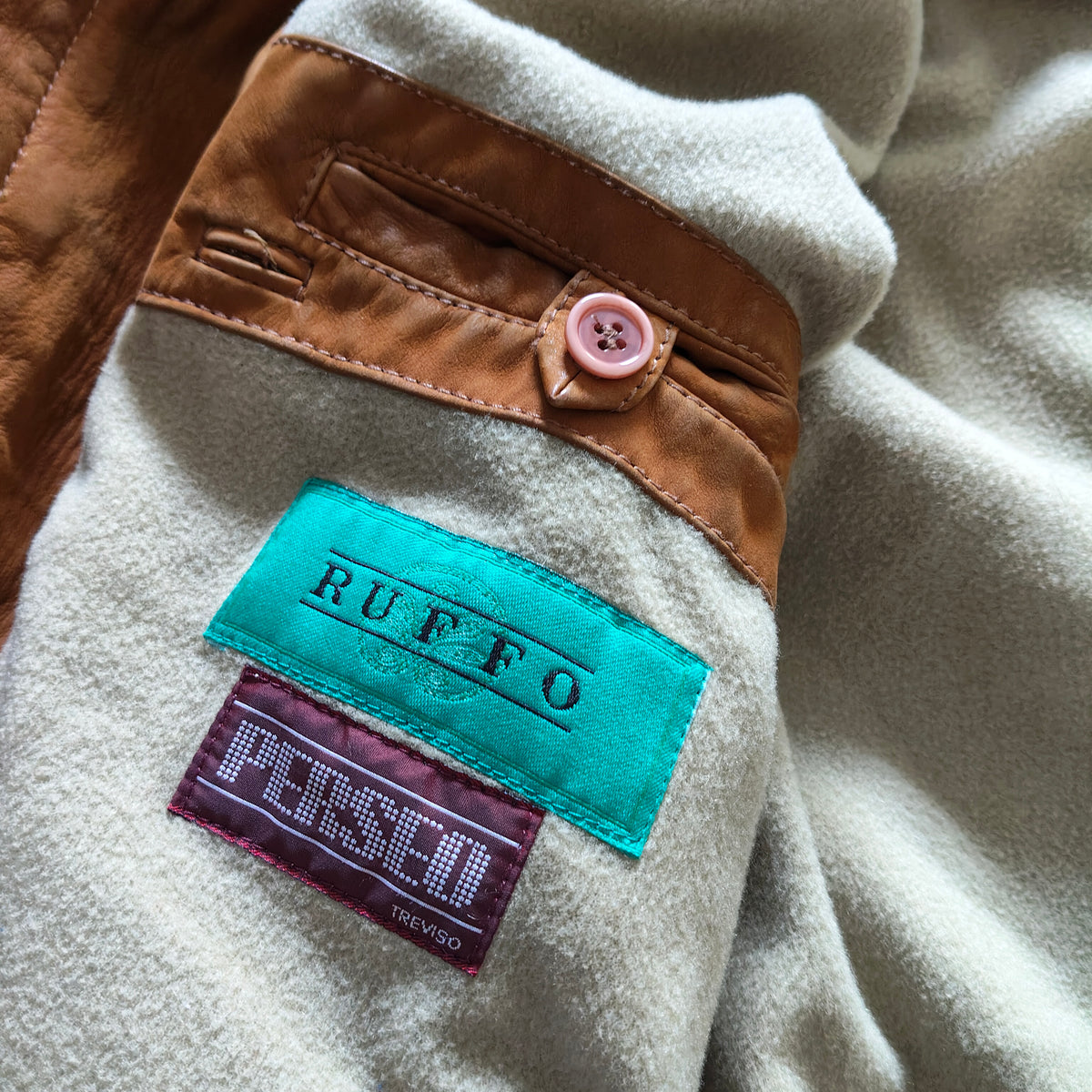 Giacca/Giubbotto Ruffo Montgomery Vintage Pelle Tg 52