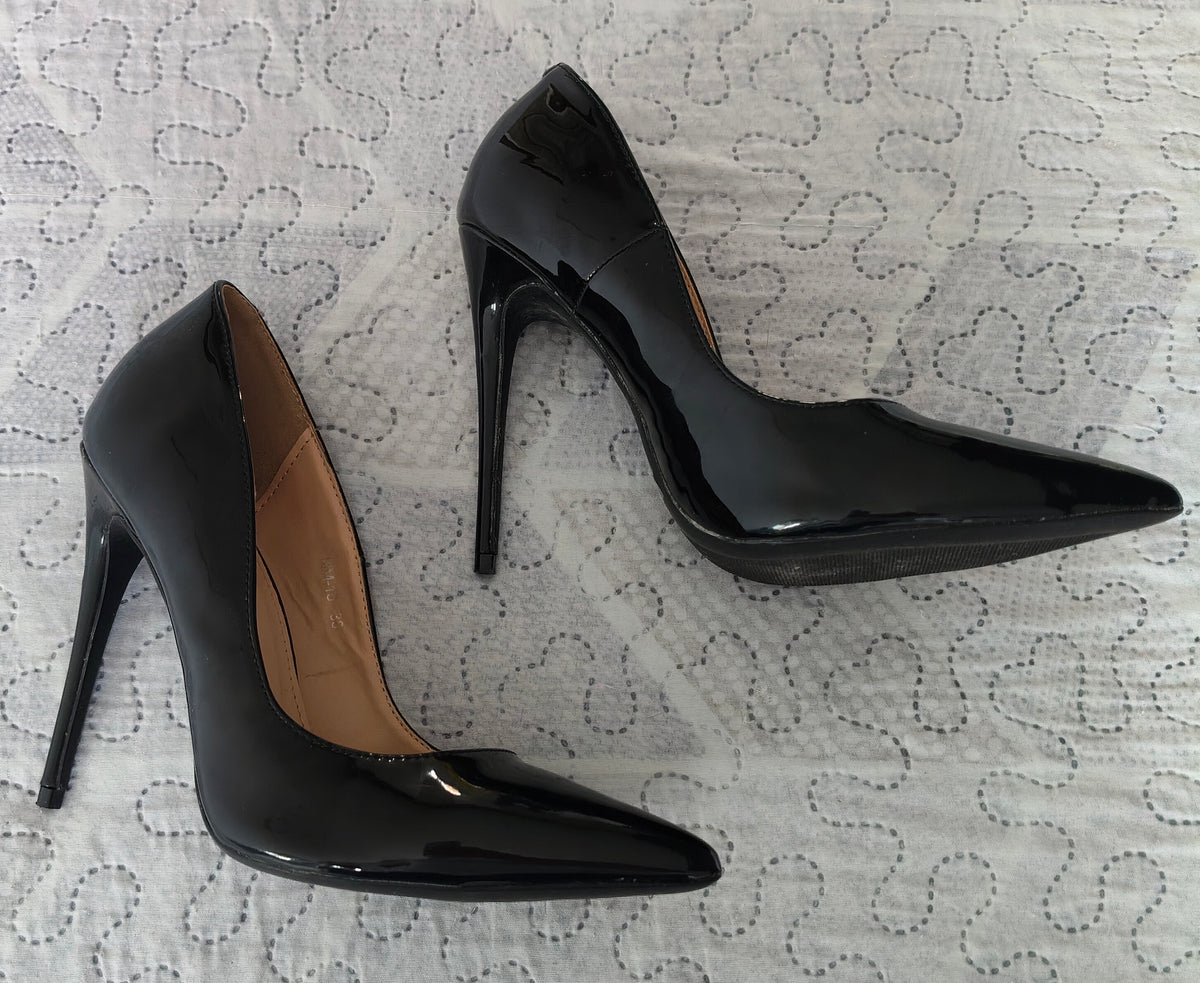 Scarpe Décolleté Fersini Nero Lucido 
Tg 38 Tacco  12