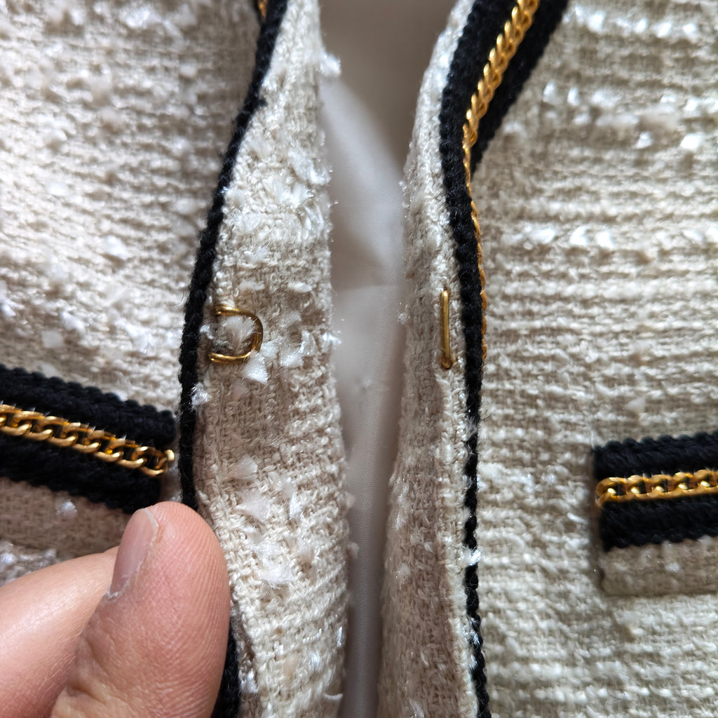 Giacca Donna Mango Beige/Nero Taglia M