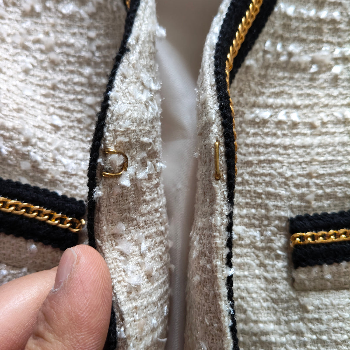 Giacca Donna Mango Beige/Nero Taglia M