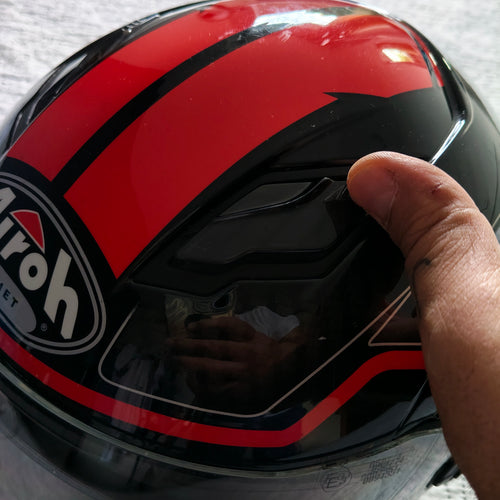 Casco Integrale Airoh Movement S Faster Rosso e Nero Lucido