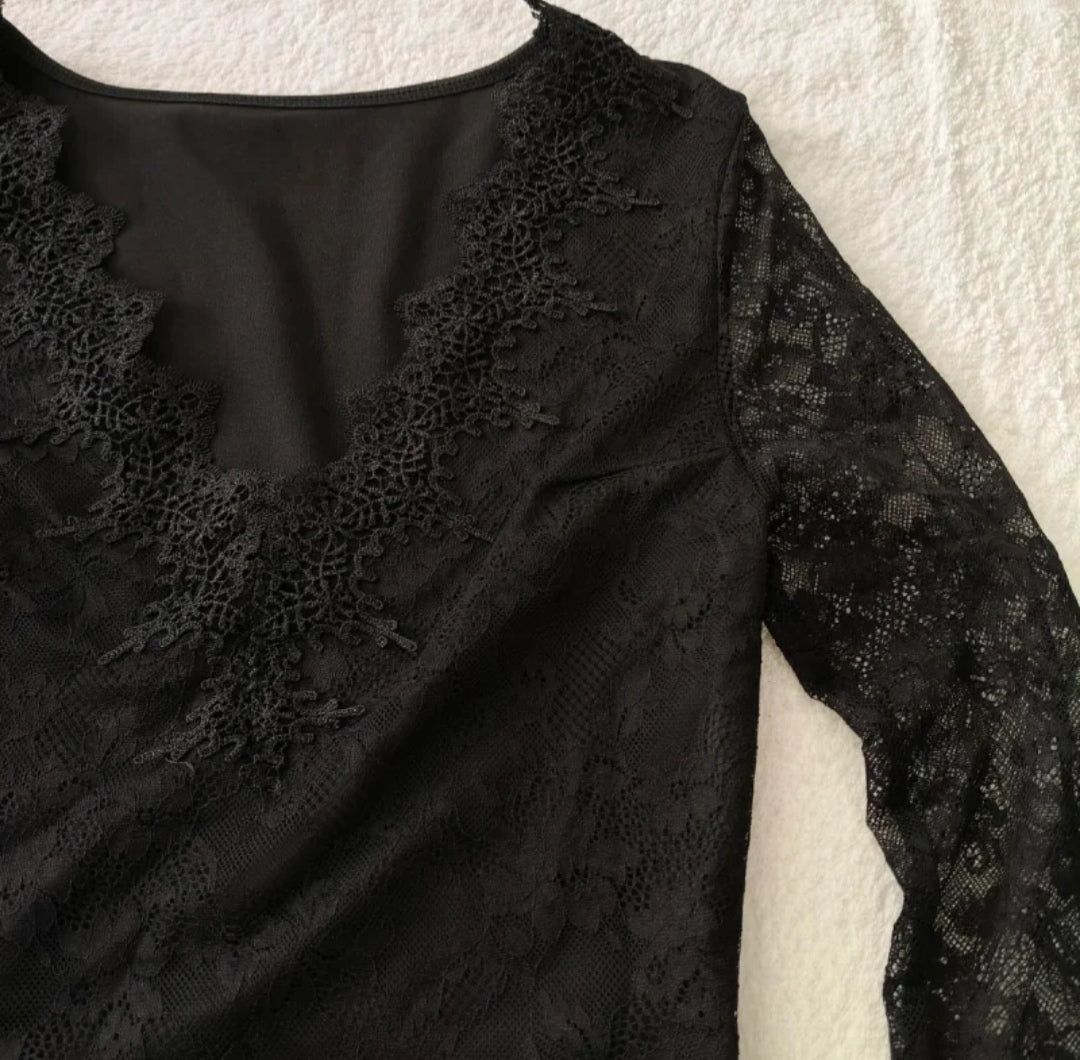 Body SHEIN 
Pizzo Nero Donna 
Taglia S