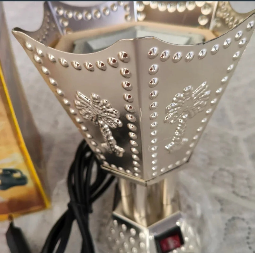 Bruciatore Incensi Elettrico 
Argento Emirates Arabi Uniti Nuovo !