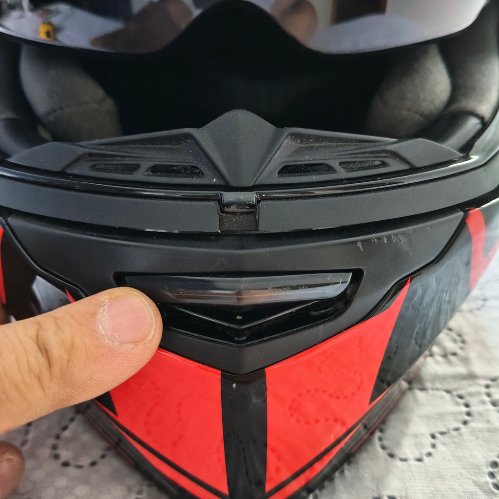 Casco Integrale Airoh Movement S Faster Rosso e Nero Lucido