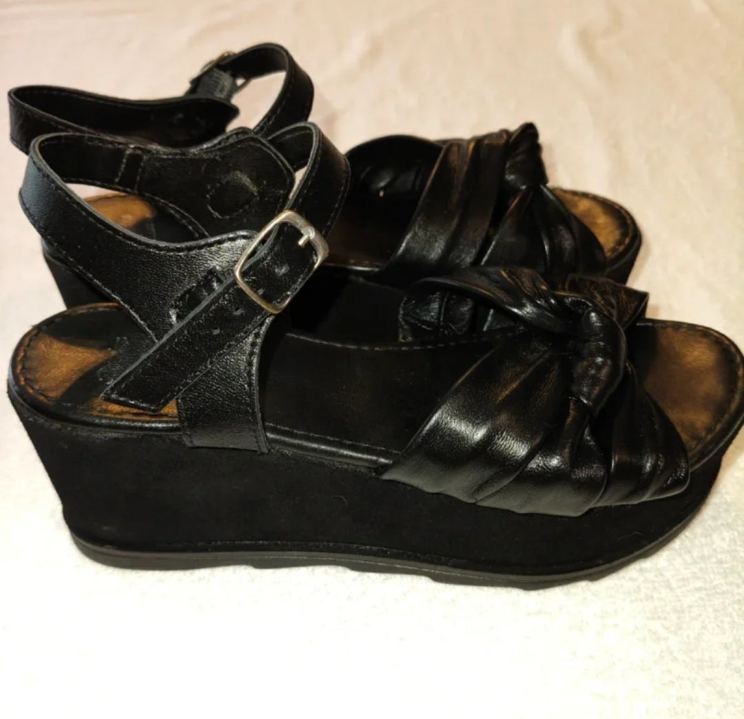 Bata  Sandali Donna Neri con Zeppa Misura 36